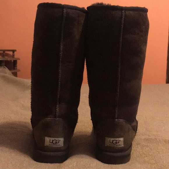 UGG Shoes - Authentic Tall Chocolate Brown Uggs size 8